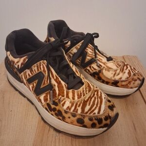 New Balance 574 animal print sneakers Women's Size 8